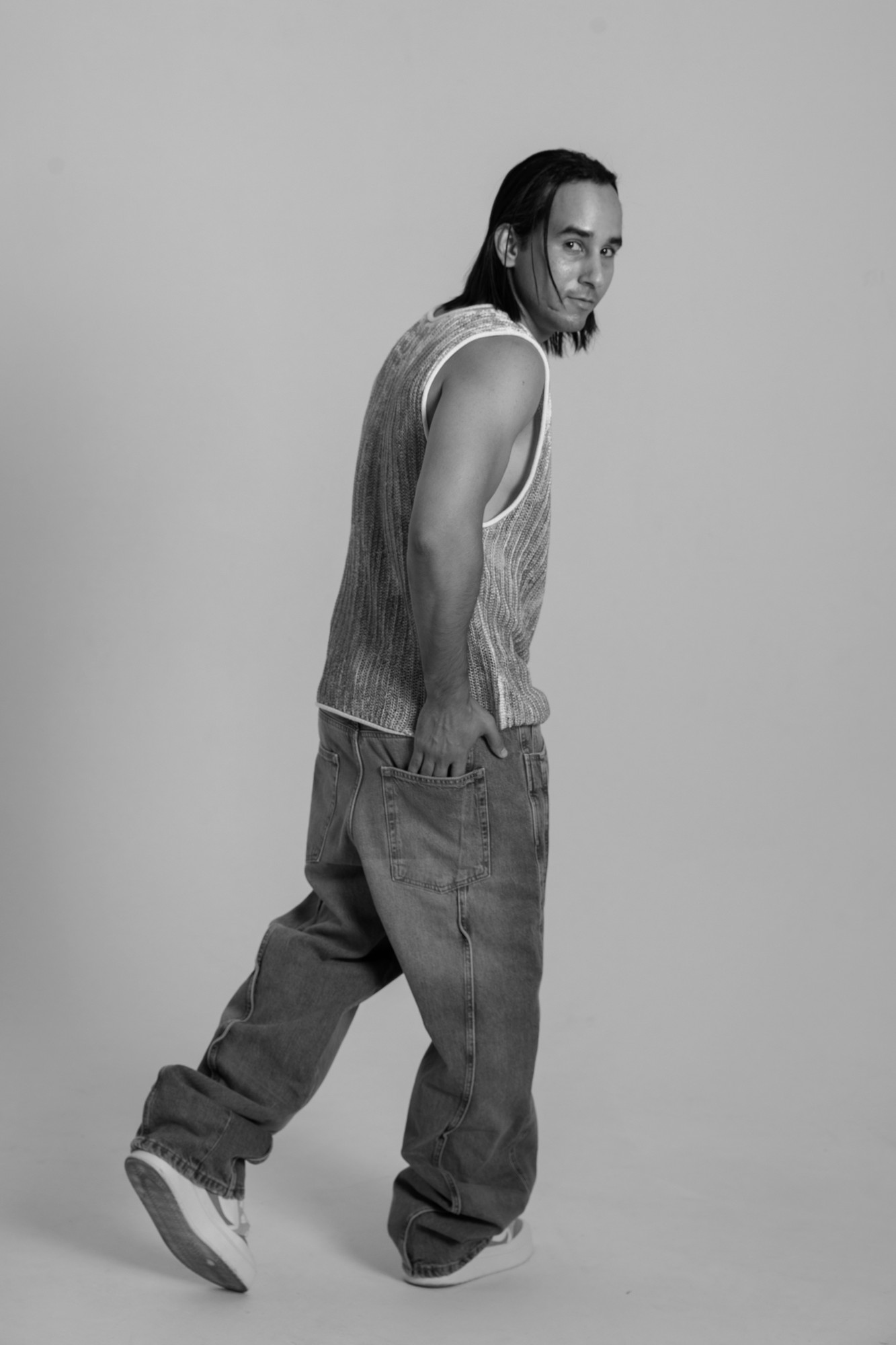 MayorJox — black and white studio portrait